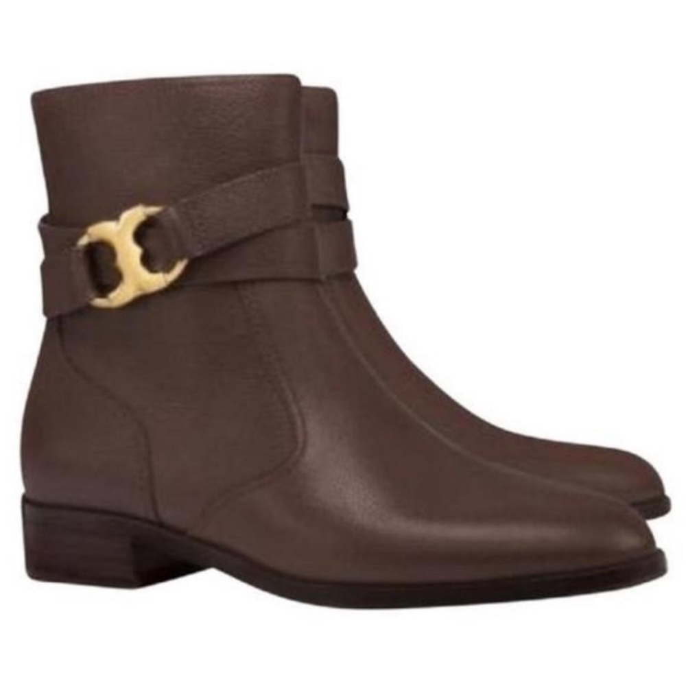 NEW Tory Burch Gemini Link Brown Leather Boots